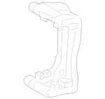 2474215000 - Brake System: Brake Carrier for Mercedes-Benz: 180A, 220a, A220, CLA250, CLA35 AMG, EQB 250+, EQB 300, EQB 350, GLA250, GLB250 Image