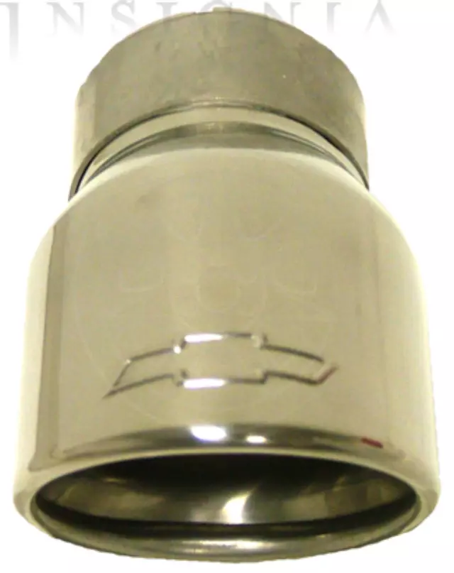 5.3L Polished Stainless Steel Dual-Wall Angle-Cut Exhaust Tip with Bowtie Logo - ACDelco (19156356)