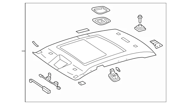 20969001508J62 - Body: Headliner for Mercedes-Benz Image