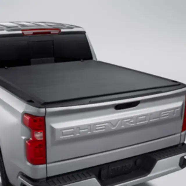 85631083 - : Bed Tonneau Cover, Soft Roll-Up W/Bow-Tie Logo for Chevrolet: Silverado 1500, Silverado 1500 LTD Image