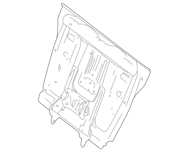 2049201032 - Rear Seat: Backrest Frame for Mercedes-Benz: C250, C300, C350 Image image