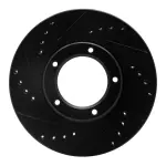 63376106L - : DFC Brake Rotor - Drilled and Slotted - Black for DYNAMIC FRICTION Image