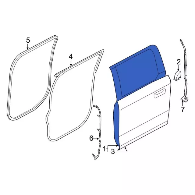 PL3Z1624631D - Body: Door Shell for Ford: F-150, F-150 Lightning Image