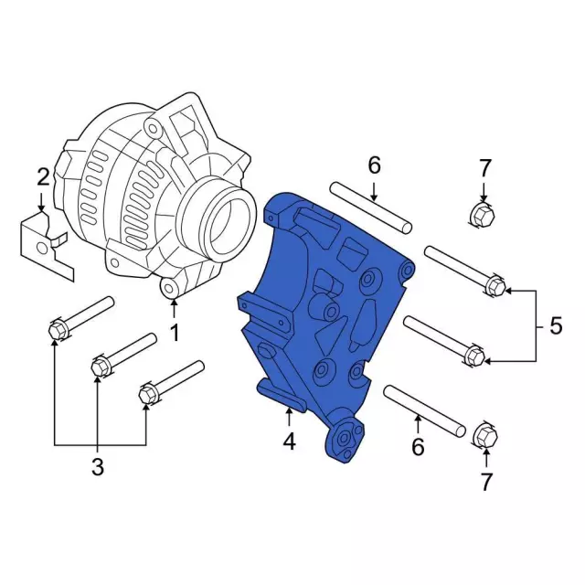 GY1563 - Electrical: Alternator Bracket for Ford: F-250 Super Duty, F-350 Super Duty, F-450 Super Duty Image
