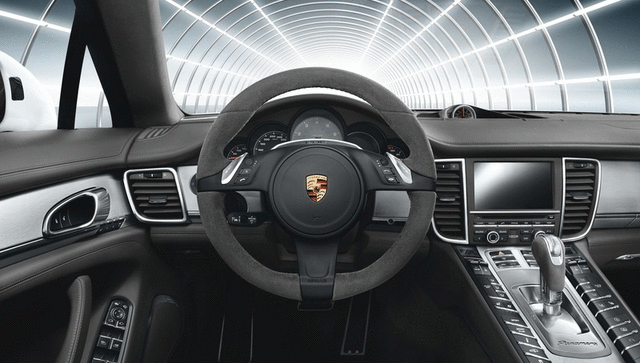 97004440002 - Interior: 2016 Porsche Panamera - Multi-Function Steering Wheel In Alcantara for Porsche: Panamera Image