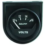 2362 - : GAUGE CONSOLE, VOLTMETER, 2", 16V, SHORT SWEEP, BLACK, AUTOGAGE for AutoMeter Image